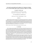 XÂY DỰNG HỆ THỐNG RÚT TRÍCH CÁC NỘI DUNG CHÍNH CỦA VĂN BẢN KHOA HỌC TIẾNG VIỆT DỰA TRÊN CẤU TRÚC