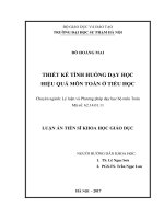 Thiết kế tình huống dạy học hiệu quả môn Toán ở Tiểu học