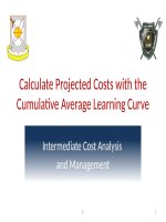 Slides 10 3 calculate projected costs with the cumulative a 