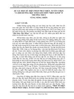 Một số biện pháp phát hiện, tuyển chọn và bồi dưỡng đội tuyển học sinh giỏi môn “Điền kinh” ở trường THCS vùng nông thôn