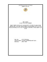 Đề cương luận văn thạc sĩ Tổ chức dạy học ngoại khóa nhằm phát triển năng lực GQVĐ chương Chất khí