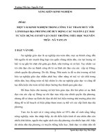 Đề tài: MỘT VÀI KINH NGHIỆM TRONG CÔNG TÁC THAM MƯU VỚI LÃNH ĐẠO ĐỊA PHƯƠNG ĐỂ HUY ĐỘNG CÁC NGUỒN LỰC ĐẦU TƯ XÂY DỰNG CƠ SỞ VẬT CHẤT TRƯỜNG TIỂU HỌC