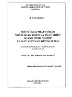 Một số giải pháp cơ bản nhằm hoàn thiện và phát triển ngành công nghiệp xe máy việt nam đến năm 2010 luận văn thạc sĩ 