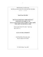 Một số giải pháp hoàn thiện kiểm soát nội bộ đối với nghiệp vụ tín dụng tại ngân hàng nông nghiệp và phát triển nông thôn chi nhánh gia định 