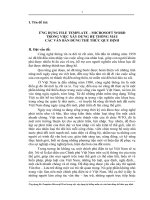 ỨNG DỤNG FILE TEMPLATE – MICROSOFT WORD TRONG VIỆC XÂY DỰNG HỆ THỐNG MẪU CÁC VĂN BẢN ĐÚNG THỂ THỨC QUY ĐỊNH