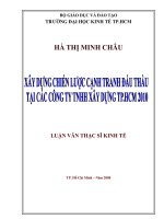 Xây dựng chiến lược cạnh tranh đấu thầu tại các công ty TNHH xây dựng TP HCM 2010 