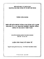 Một số giải pháp nâng cao năng lực cạnh tranh của các doanh nghiệp trong tổng công ty da gàiy việt nam 