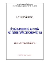 Các giải pháp thu hút nhà đầu tư nhằm phát triển thị trường chứng khoán việt nam 