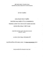Giải pháp phát triển thương mại điện tử (e commerce) trong lĩnh vực sản xuất kinh doanh băng đĩa nhạc việt nam 