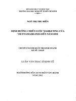 Định hướng chiến lược marketing  của vietnamairlines đến năm 2010 