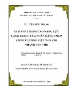 Giải pháp nâng cao năng lực cạnh tranh của ngân hàng TMCP công thương việt nam chi nhánh cần thơ