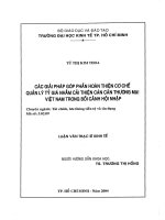 Các giải pháp góp phần hoàn thiện cơ chế quản lý tỷ giá nhằm cải thiện cán cân thương mại việt nam trong bối cảnh hội nhập 