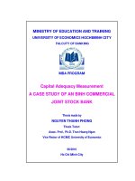 Capital adequacy measurement  a case study of an binh commercial joint stock bank 