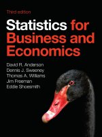 The statistics for business and economics 3rd by anderson