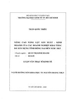 Nâng cao năng lực sản xuất   kinh doanh của các doanh nghiệp khai thác đá xây dựng tỉnh đồng nai đến năm 2015 