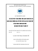 Các giải pháp tăng cường tính cạnh tranh của các ngân hàng thương mại cổ phần trên địa bàn thành phố hồ chí minh trong quá trìnhhội nhập nền kinh tế quốc tế 