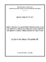 Thực trạng và giải pháp nhằm nâng cao vai trò của thuế giá trị gia tăng trong ổn định và phát triển kinh tế việt nam 
