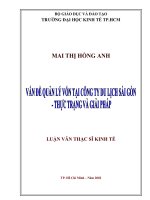 Vấn đề quản lý vốn tại công ty du lịch sài gòn   thực trạng và giải pháp 