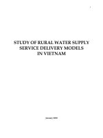 STUDY OF RURAL WATER SUPPLY SERVICE DELIVERY MODELS IN VIETNAM