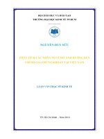 Phân tích các nhân tố vĩ mô ảnh hưởng đến chỉ số giá chứng khoán tại việt nam 