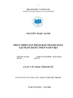 Phát triển sản phẩm bao thanh toán tại ngân hàng TMCP nam việt 