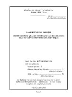 SKKN Một số giải  pháp quản lý nhằm nâng cao hiệu quả sinh hoạt tổ chuyên môn ở trường THPT Trị An