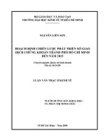 Hoạch định chiến lược phát triển sở giao dịch chứng khoán thành phố hồ chí minh đến năm 2015 kinh tế 