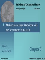 Principles of cororate finance 6th brealey myers chapter 06 