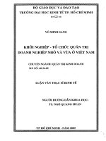 Khởi nghiệp tổ chức quản trị doanh nghiệp nhỏ và vừa ở việt nam 