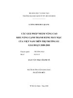 Các giải pháp nhằm nâng cao khả năng cạnh tranh hàng may mặc của việt nam trên thị trường EU giai đoạn 2008   2010