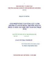 Giải pháp nâng cao năng lực cạnh tranh của ngân hàng thương mại cổ phần á châu sau khi việt nam gia nhập WTO 