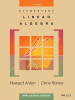 Elementary linear algebra 11th
