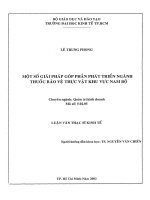 Một số giải pháp góp phần phát triển ngành thuốc bảo vệ thực vật khu vực nam bộ 