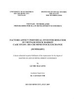 Factor affect individual investor behavior in viet nam luận văn thạc sĩ 