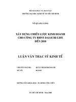 Xây dựng chiến lược kinh doanh cho công ty BHNT DAI ICHI LIFE đến 2010