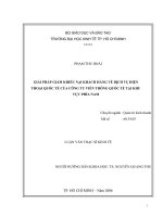 Giải pháp giảm khiếu nại khách hàng về dịch vụ điện thoại quốc tế của công ty viễn thông quốc tế tại khu vực phía nam 