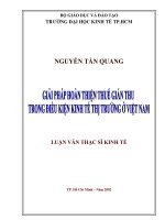 Giải pháp hoàn thiện thuế gián thu trong điều kiện kinh tế thị trường ở việt nam 