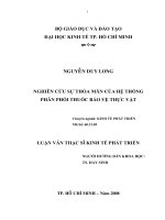 Nghiên cứu sự thỏa mãn của hệ thống phân phối thuốc bảo vệ thực vật 