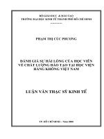 Đánh giá sự hài lòng của học viên về chất lượng đào tạo tại học viện hàng không việt nam 
