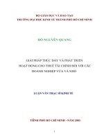 Một số giải pháp thúc đẩy hoạt động cho thuê tài chính tại việt nam 