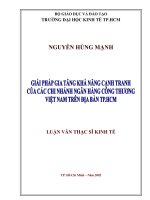 Giải pháp gia tăng khả năng cạnh tranh của các chi nhánh ngân hàng công thương việt nam trên địa bàn TP  HCM 