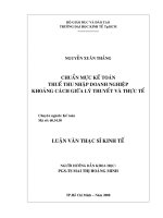 Chuẩn mực kế toán thuế thu nhập doanh nghiệp khoảng cách giữa lý thuyết và thực tế 