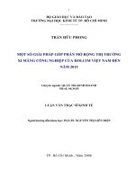 Một số giải pháp góp phần mở rộng thị trường xi măng công nghiệp của HOLCIM việt nam đến năm 2015 