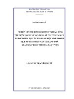 Nghiên cứu mô hình logistic tại các hãng tàu nước ngoài và vận dụng để phát triển dịch vụ logistics tại các doanh nghiệp kinh doanh dịch vụ giao nhận vận tải hàng hóa xuất nhập khẩu trên địa bàn TPHCM 