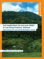 Cost implications for propoor REDD+ in Lam Dong Province, Vietnam Opportunity costs and benefit distribution systems