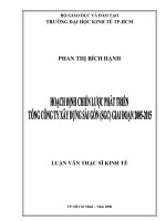 Hoạch định chiến lược phát triển tổng công ty xây dựng sài gòn (SGC) giai đoạn 2005 2015 