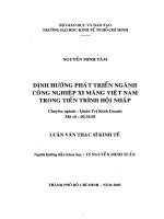 Định hướng phát triển ngành công nghiệp xi măng việt nam trong tiến trình hội nhập 