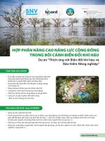 HỢP PHẦN NÂNG CAO NĂNG LỰC CỘNG ĐỒNG TRONG BỐI CẢNH BIẾN ĐỔI KHÍ HẬU