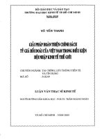 Giải pháp hoàn thiện chính sách tỷ giá hối đoái của việt nam trong điều kiện hội nhập kinh tế thế giới 