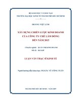 Xây dựng chiến lược kinh doanh của công ty chè lâm đồng đến năm 2015 